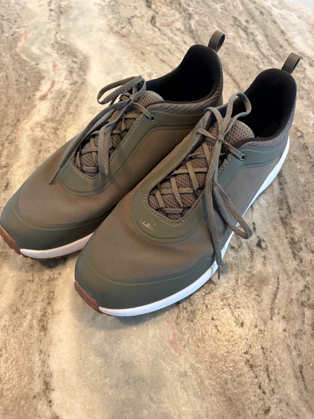 LL Bean Mens Active Sport Shoe Running Walking Lightweight Breathable Green 10.5